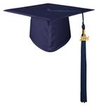 GraduatePro Matte Graduation Cap 2024 Adults with Tassel High School Bachelor Master Doctoral Navy