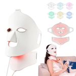 LIARTY 7 Color LED Face Light Therapy Mask，Red Light Therapy Mask for Face & Neck Beauty Device for Rejuvenation Skin Tightening Anti-aging