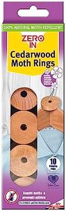 Zero in ZER035 Cedarwood Clothes Moth Repeller Rings (Natural, Chemical-Free Rings for Hangers)