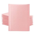 Switory 25Pcs Bubble Mailers, 21.6x28cm Padded Envelopes Bubble Lined Wrap Polymailer Bags for Shipping Packaging Mailing Self Seal, Pale Pink