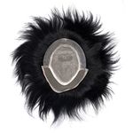 Majik 10x7 Natural Black Front Lace and Silk Base Mirage Wig/Patch for Men (Black)