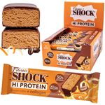 FitnesSHOCK High-Protein Bars - Bumble coffee, 30% Protein, Low Carb, No Added Sugar, 5g collagen, Fiber-Rich, Low-Calorie, 12x40g