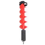 28in Ice Auger Kit, Nylon Drill Steel Cutter, 6in Cutting Diameter Ice Drill Auger with Positioner for Ice Fishing