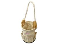 Faithfull FAITBBUCKET Canvas Tool Bag Bucket with Rope Handle - Hard Bottom