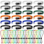 Lineshading 49 Pcs Laundry Strap Sock Clips Set Includes 24 Pcs Laundry Strap with Buckle and 25 Pcs Sock Clips for Laundry Nylon Strap Sock Organizer Accessories Tools for Washing Machine and Dryer