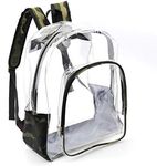 JOMPARO Clear Backpack Camo Heavy Duty Clear Backpacks for School Boys Girls Adults Large Clear Bookbag See Through Backpack