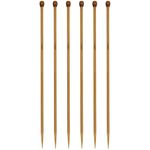 6Pcs 4.5mm Wooden Knitting Needle Straight Single Pointed US Size 7 for DIY Yarn Craft Set,Socks,Sweater, Nice Gift for Women Adults Kids Children Beginners