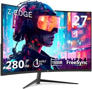 Z-Edge 27-inch Curved Gaming Monitor 16:9 1920x1080 240Hz 1ms Frameless LED Gaming Monitor, UG27P AMD Freesync Premium Display Port HDMI