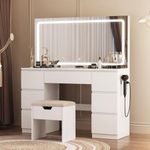 TRIUMPHKEY Dressing Table with Stoo