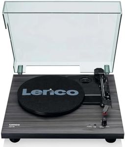 Lenco LS-10 Vinyl Record Player Bluetooth Turntable with Integrated Speaker 33 45 RPM Black MDF Imported from EU