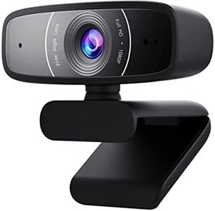 ASUS Webcam C3 1080p HD USB Camera - Beamforming Microphone, Tilt-Adjustable, 360 Degree Rotation, Wide Field of View, Compatible with Skype, Microsoft Teams and Zoom