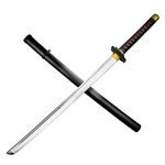 Kingmart 39 Inch Samurai Foam Sword with Plastic Scabbard Cosplay (Black Red)