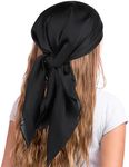 COMNICO Head Scarf Satin Hair Scarf for Women Neck Scarfs Square Like Silk Bandana Hair Wraps Scarf for Sleeping (27.5 Inch)