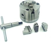 80 mm 3 Jaw Self Centering Chuck with Back Plate for Rotary Table Lathe Machine Tools
