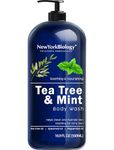 New York Biology Tea Tree Mint Body Wash Helps Nail Fungus, Athletes Foot, Ringworms, Jock Itch, Acne, Eczema & Body Odor, Soothes Itching & Promotes Healthy Skin and Fee – 500 ml