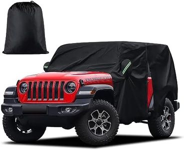 Cab Cover for Jeep Wrangler 2 Door 1987-2023 & Top Off, Migaven Waterproof Jeep Wrangler Rain Covers 2 Door with Driver Door Zipper All Weather Snow Rain UV Protection