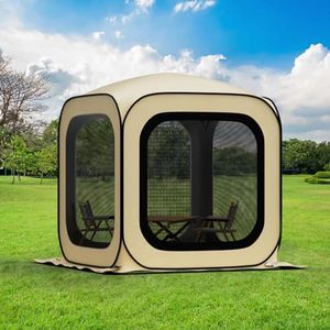6x6 Pop-up Screen House Tent, Portable Screen Rooms for Outdoors with Storage Bag, Pop up Gazebo with Mosquito Netting,Screened in Canopy for Camping with 2 Zipper Entrances for Traile/Deck/Camping