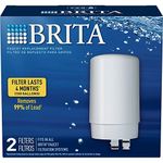 Brita On Tap Water Filtration System Replacement Filters For Faucets - White - 2 Count