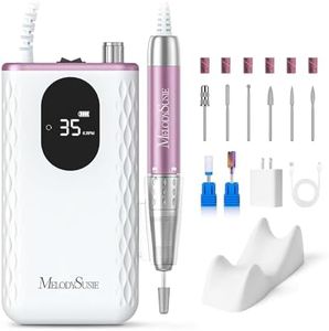 MelodySusie Nail Drill 35000RPM Portable Electric Nail Drill, Portable Electric Nail File for Acrylic Gel Nails, Professional Nail Drill for Manicure Pedicure Polishing -MR5