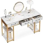 ODK Vanity Desk with Fabric Drawers