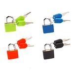 Lansonee 4 Pcs Suitcase Locks with Keys, Small Padlocks Luggage Locks Padlocks with Outdoor Travel Luggage Suitcase Baggage School Gym Lockers Laptop Bag