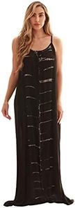 Riviera Sun Tie Dye Spaghetti Strap Maxi Dress, Black Dress 2, 2X