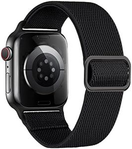 For Apple Watch Band 49mm 45mm 44mm 42mm, iWatch Bands Nylon Loop Sport Strap Women Men Bracelet Replacement Wristband for Apple Watch Ultra ultra2 Band Series 9 8 7 SE 6 5 4 3 2 1 Accessories, Black