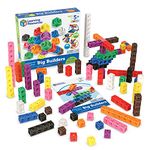 Learning Resources MathLink Cube Big Builders, Imaginative Play, Math Cubes, Early Math Skills, Set of 200 Cubes, Ages 5+