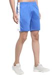 Invincible Men’s Training Shorts (Blue White, Medium)