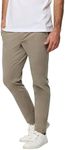 INTO THE AM All Day Pants - Premium Everyday Tapered Leg Comfort Stretch Khaki Chino Casual Pants (Taupe, 33W X 30L)