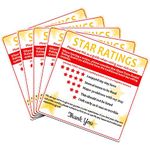 Oudain 5 Pieces 5 Star Rating Explanation Magnet Short Term Rentals (STR) Star Ratings Magnet 5 Star Review Magnet Guide Rating Fridge Magnet Compatible with Airbnb Vrbo