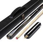 AONETIGER 3/4 Jointed Snooker Billiard Pool Cue Handmade Ash Shaft 3 Piece Tips 9.7mm with Extension Accessories Hard Case/Bag to Choose