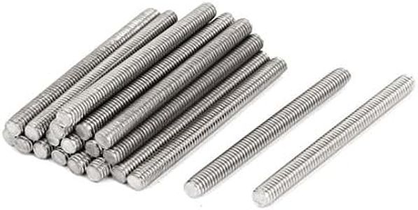uxcell M4 x 45mm 304 Stainless Steel Fully Threaded Rod Bar Studs Silver Tone 20 Pcs