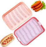 2pcs Silicone Sausage Mold,Silicone