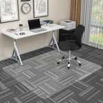 HOMEK Large Office Chair Mat for Carpet, 60" x 48" Clear Computer Desk Chair Mat for Low Pile Carpeted Floors- Easy Glide Plastic Floor Protector Mat for Office Chair On Carpets