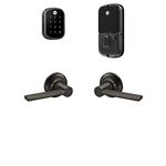 Yale Home Assure Lock SL with Z-Wave, Black Keypad Door Lock with Handle and Keyless Digital Touchscreen Keypad, B-YRD256-ZW-VL-BSP