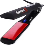 MONDAVA Professional | Ceramic Tourmaline Flat Iron Hair Straightener 1¼" | (Dual Voltage) | (Adjustable Temperature Digital Technology) | Straighten & Style Wild Hair in Under (8 Min)