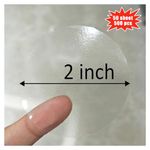 SMARSTICKER Clear Retail Package/Envelope Seals, 2" Round Circle Clear Wafer Seals Stickers Labels 500/Pack