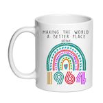 60th Birthday Gifts Women Coffee Mugs - 1964 Birthday Gifts For Women, 60 Year Old Birthday Gifts For Women, 60th Birthday Gift Ideas, 60 Birthday Gifts For Women Cups, Novelty Sixty Mug 11 oz (60)