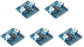 JESSINIE 5Pcs PAM8406 5Wx2 Digital Amplifier Module Board 5W+5W Dual-Channel 2.5V-5V PAM8406 Stereo Audio Module Noise-Free Class D Power Amplifier Module with Volume Potentiometer