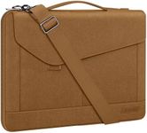 DOMISO 15-15.6 Inch Laptop Sleeve Bag Business Briefcase Messenger Bag Compatible with 15.6" Dell Computer/16 MacBook Pro/IdeaPad 320/HP Envy x360/ASUS ROG Zephyrus/Acer,Brown