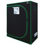 GA Grow Tent 120x60x150 CM 48"x24"x60" Reflective Mylar Hydroponic Grow Tent with Observation Window and Waterproof Floor Tray for Indoor Plant Growing (120x60x150cm)