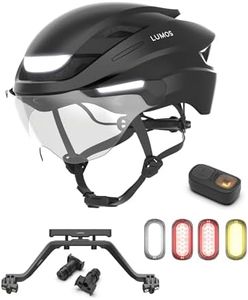 Lumos Ultra E-Bike Helmet(Onyx Black,Non-MIPS,Size M-L) & Advanced Bike Lights Kit(Firefly Mini - 4 Pack) & Turn Signal Mount