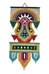 VARUNAVI Cotton Handloom Sun Wall Hanging Tapestry 14 inch X 27 inch, Multicolor