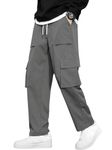 Lymio Men Cargo || Men Cargo Pants || Men Cargo Pants Cotton || Cargos for Men (Cago-22-25) (S, Grey)