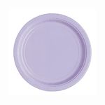 Unique 31414EU Eco-Friendly Paper Plates-18 cm-Lavender Colour-20 Count (Pack of 1), Pack of 20