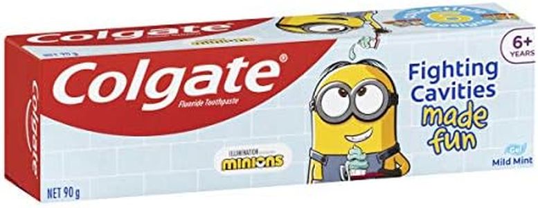 Colgate Kids Minions Toothpaste, 90g, For children 6+ Years, Mild Mint Gel, Sugar Free