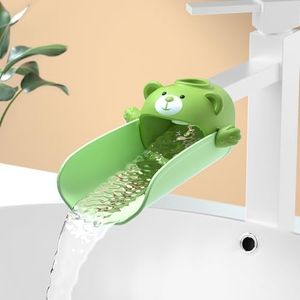 Skyroku Faucet Extender for Toddlers, Sink Extenders with Temperature Sensitive for Kids Hand Washing Sink Faucet Extension,Suitable for Bathroom Sink, Kitchen,Bathtub. (Avocado Green)