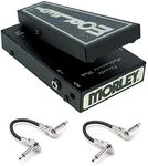 Morley 20/20 Mini Classic Switchless WAH Pedal with 2x 6' Pro Phone to Phone (1/4") Cables Bundle