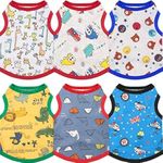 Geyoga 6 Pieces Dog Shirts Cute Pri